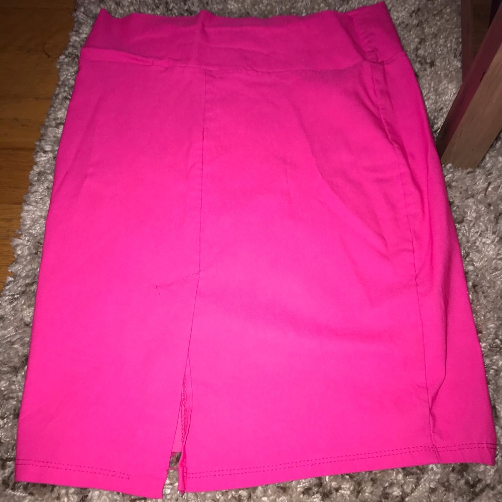 Neon Pink Tight Mini Skirt